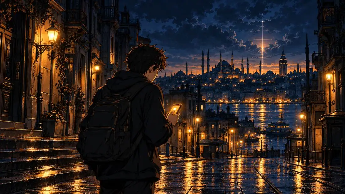 Deniz ve İstanbul boğaz manzarası